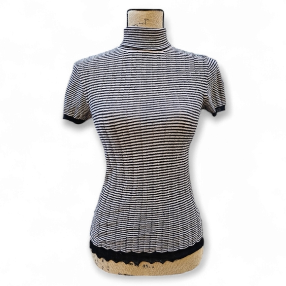 DKNY Women's Striped Turtleneck,  Size S - Picture 2 of 5